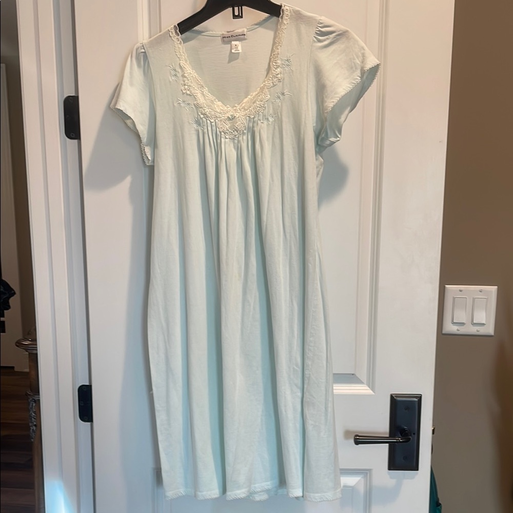 Miss Elaine Light Blue Lace Nightgown